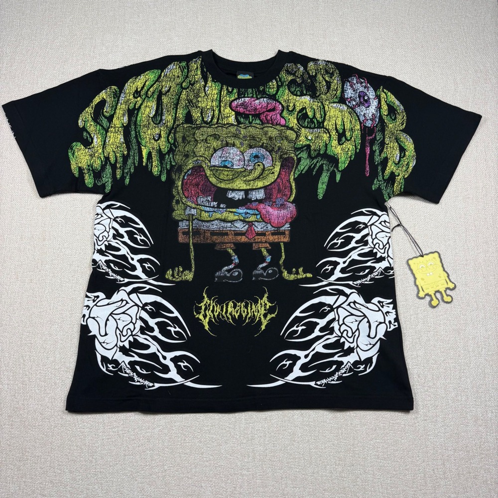 Civil Regime x SpongeBob Ugly And Proud Oversized Tee Black Mens Large